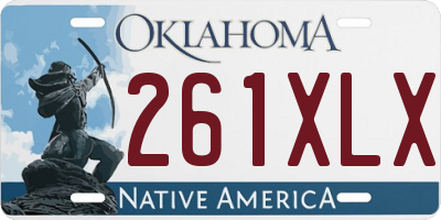 OK license plate 261XLX