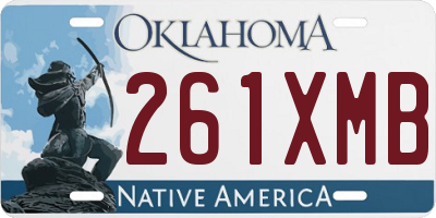 OK license plate 261XMB