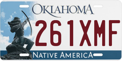 OK license plate 261XMF