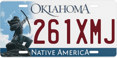 OK license plate 261XMJ