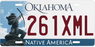 OK license plate 261XML
