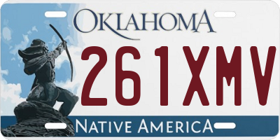 OK license plate 261XMV