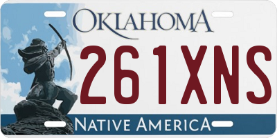 OK license plate 261XNS