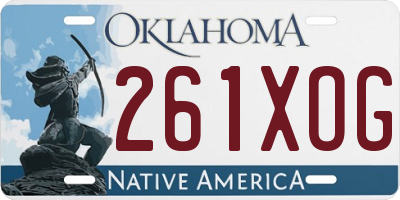 OK license plate 261XOG