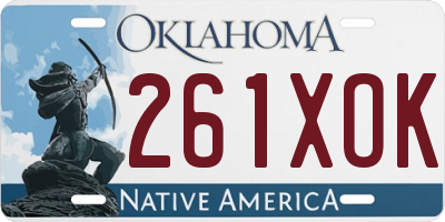 OK license plate 261XOK