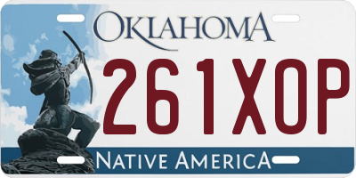 OK license plate 261XOP