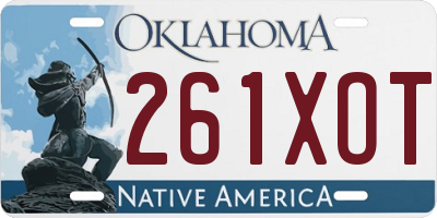 OK license plate 261XOT