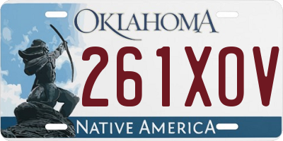 OK license plate 261XOV