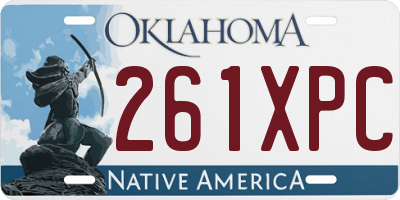 OK license plate 261XPC