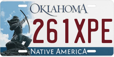 OK license plate 261XPE