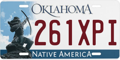 OK license plate 261XPI