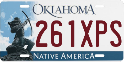 OK license plate 261XPS
