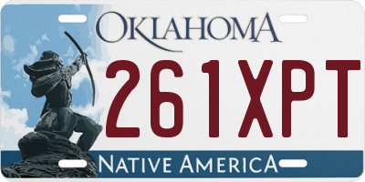 OK license plate 261XPT