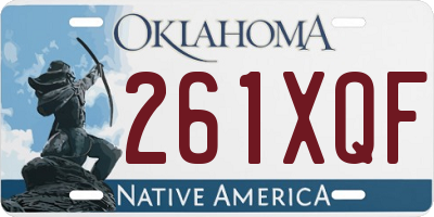 OK license plate 261XQF