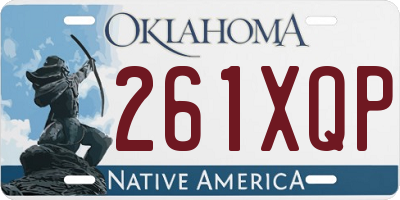 OK license plate 261XQP