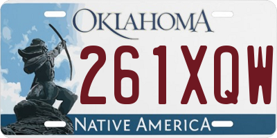 OK license plate 261XQW