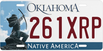OK license plate 261XRP