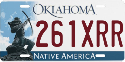 OK license plate 261XRR
