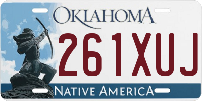 OK license plate 261XUJ