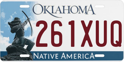 OK license plate 261XUQ