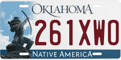 OK license plate 261XWO