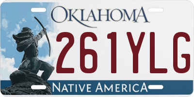 OK license plate 261YLG