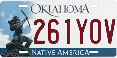 OK license plate 261YOV