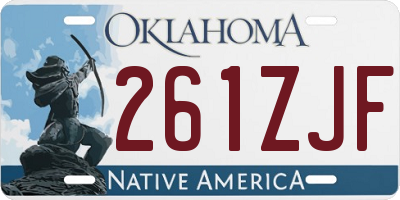 OK license plate 261ZJF