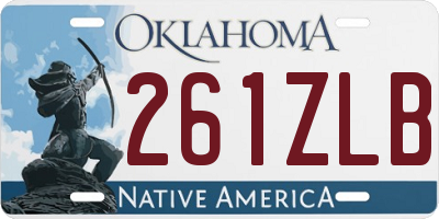 OK license plate 261ZLB