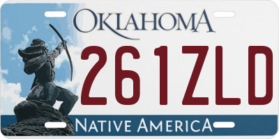 OK license plate 261ZLD