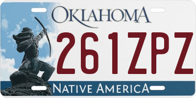 OK license plate 261ZPZ