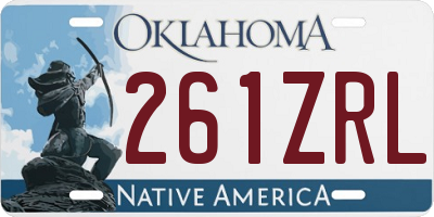 OK license plate 261ZRL