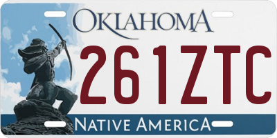 OK license plate 261ZTC