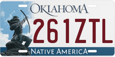 OK license plate 261ZTL