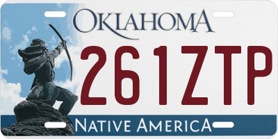 OK license plate 261ZTP