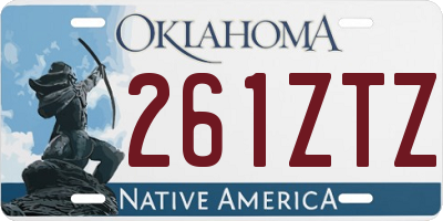 OK license plate 261ZTZ