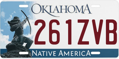 OK license plate 261ZVB