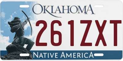 OK license plate 261ZXT