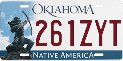 OK license plate 261ZYT