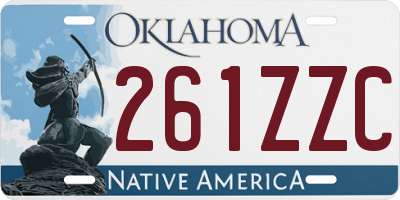 OK license plate 261ZZC