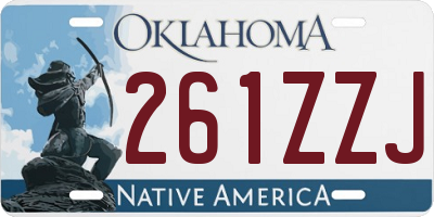 OK license plate 261ZZJ