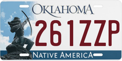 OK license plate 261ZZP