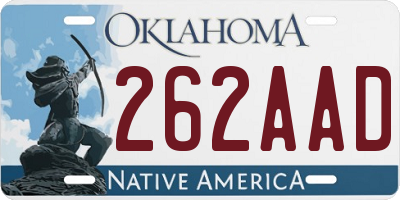 OK license plate 262AAD