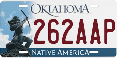 OK license plate 262AAP