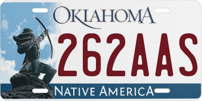 OK license plate 262AAS