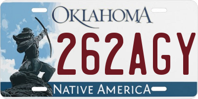 OK license plate 262AGY