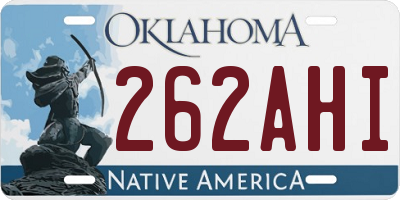 OK license plate 262AHI