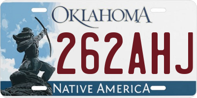 OK license plate 262AHJ