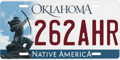 OK license plate 262AHR