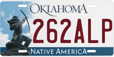 OK license plate 262ALP